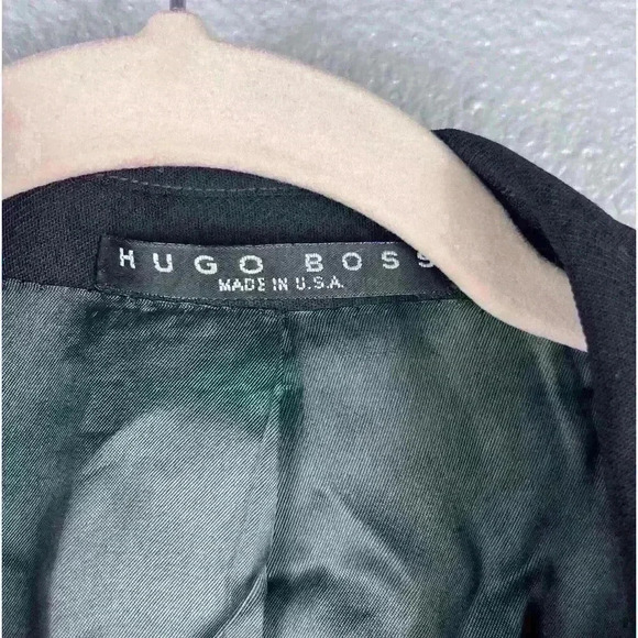 BOSS Hugo Boss Men’s 40L Black Blazer Suit Top Wool Lined Collar Business Sleek - Picture 2 of 12